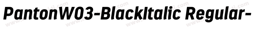 PantonW03-BlackItalic Regular字体转换